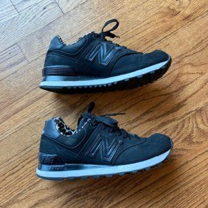 New Balance 574 Black Size 7 RARE Leopard Print
